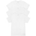  Men’s Stretch V Neck 3 Pack, White, Medium