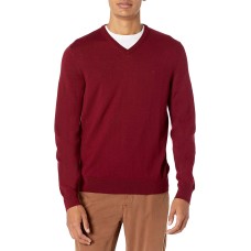 Calvin Klein Merino V-neck Logo (Dark Purple, XX-Large)