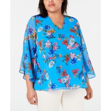 Calvin Klein Plus Size Floral-Print Top