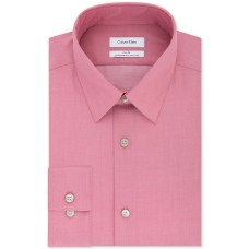 Calvin Klein Steel Men’s Slim Fit Non Iron Performance Herringbone Point Collar