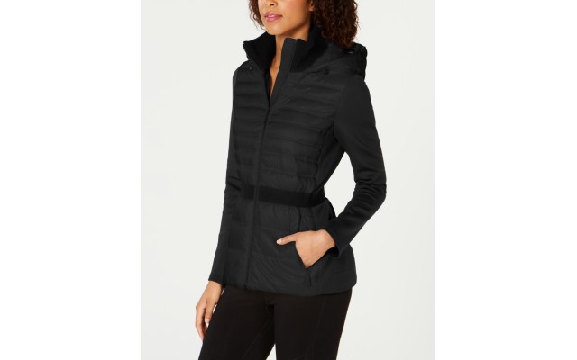  Women Performance Colorblocked Hooded Down Jacket XL
