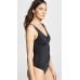  Women’s Invisibles Comfort V-Neck Thong Bodysuit  (Black, X-Small)
