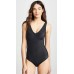  Women’s Invisibles Comfort V-Neck Thong Bodysuit  (Black, X-Small)