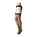  Women’s Lace Garter Thigh-High Stockings (Black B)
