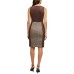  Women’s Mixed-Media Plaid Sheath Dress (Multi Color, 4)