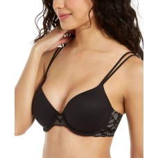 Calvin Klein Women’s Perfectly Fit Lace Lightly Lined Full Coverage Bra  (Black, 32 D)