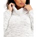  Women's Plus Size Cowlneck Sweater, Gray, 0X