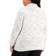  Women's Plus Size Cowlneck Sweater, Gray, 0X