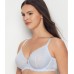  Women’s Seductive Comfort With Lace Full Coverage Bra (Blue), Blue, 34 B