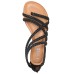 Carlos by  Women Strappy Gladiator Cage Sandals, Black, 6.5 M