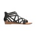 Carlos by  Women Strappy Gladiator Cage Sandals, Black, 6 M
