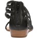 Carlos by  Women Strappy Gladiator Cage Sandals, Black, 6 M