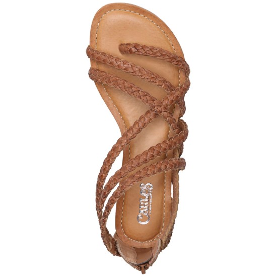 Carlos by  Women Strappy Gladiator Cage Sandals, Brown, 6 M