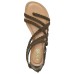 Carlos by  Women Strappy Gladiator Cage Sandals, Dark Green, 10 M