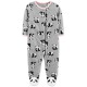 Carter’s Baby Girls Footed Fleece Panda Coverall (Pastel Gray, 9M)