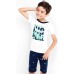 Carter’s Boys’ 4-Piece Snug Fit Cotton PJs (White/Navy/Whale, 4)