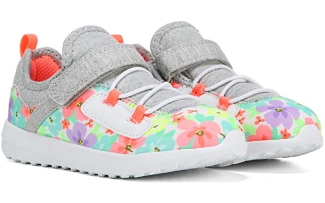 Carter’s Toddler & Little Girls Boom 2 Floral Athletic Sneaker, Grey Print, 11