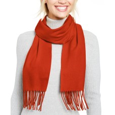 Cejon Solid Fringe Italian Scarf Rust