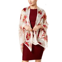 Cejon Women’s Holiday Romance Oversized Wrap (Ivory, One Size)