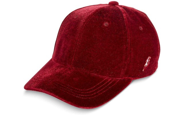  Velvet Baseball Cap (Burgundy Red)