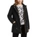  Juniors’ Faux-Fur Trim Hooded Parka Coats, Black, Small