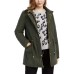  Juniors’ Faux-Fur Trim Hooded Parka Coats, Green, Large