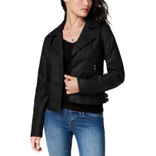 Celebrity Pink Juniors’ Faux-Leather Moto Jacket, Black, 2XL
