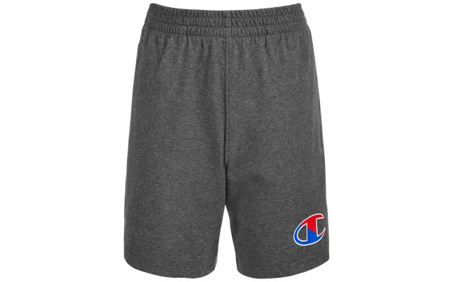  Little Boys Two-Tone Logo Jersey Shorts (Gray, 7)