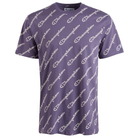  Men's Logo-Print T-Shirts, Purple, 2X-Large