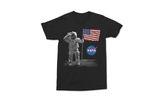  Nasa Men’s Moon Landing Graphic T-Shirt (Black, 2XL)