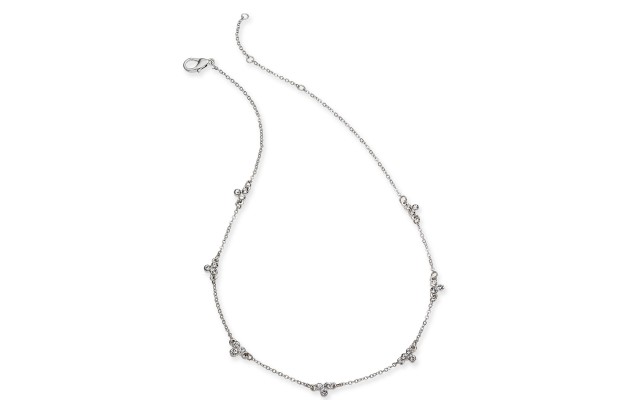  Crystal Cluster Statement Necklace (16″ + 3″)