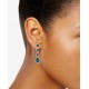  Crystal Linear Drop Earrings (Gray)