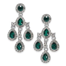 Charter Club Crystal & Stone Chandelier Earrings