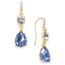 Charter Club Crystal & Stone Drop Earrings (Blue)