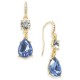  Crystal & Stone Drop Earrings (Blue)
