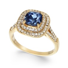 Charter Club Double Halo Crystal Center Rings