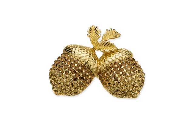  Gold-Tone Acorn Boxed Pin