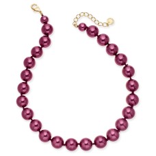 Charter Club Gold Tone Burg Pearl 17in 14mm Necklace