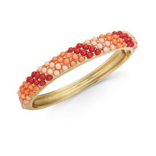 Charter Club Gold-Tone Coral-like Imitation Pearl Bangle Bracelet