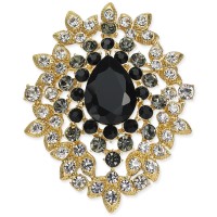 Charter Club Gold-Tone Crystal Cluster Pin