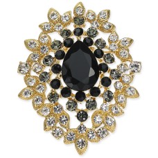Charter Club Gold-Tone Crystal Cluster Pin