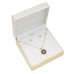  Gold-Tone Crystal Nautical Pendant Necklace & Stud Earrings Set (17+2)