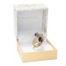  Gold-Tone Crystal Oval Triple Wrap Ring (Gold, 9)