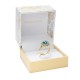  Gold-Tone Crystal Square Halo Ring