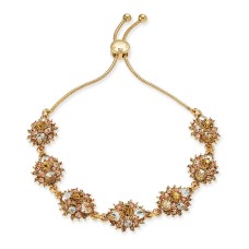 Charter Club Gold-Tone Crystal & Stone Slider Bracelet