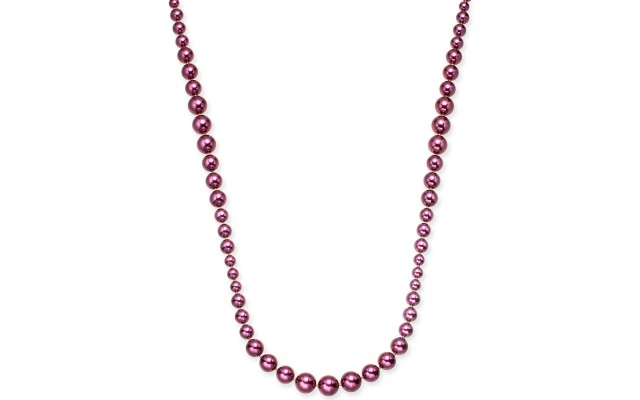  Gold-Tone Imitation Pearl Graduated Strand Necklace, 42″ + 2″ extender