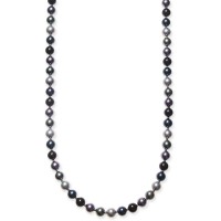 Charter Club Gold-Tone Imitation Pearl Graduated Strand Necklace, 42″ + 2″ Extender, Gray