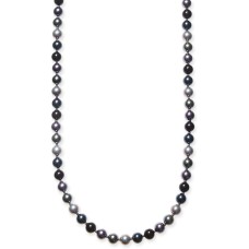 Charter Club Gold-Tone Imitation Pearl Graduated Strand Necklace, 42″ + 2″ Extender, Gray
