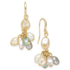 Charter Club Gold-Tone Imitation Pearl Shaky Drop Earrings