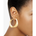  Gold-Tone Medium Sculptural Hoop Earrings, 1.75″